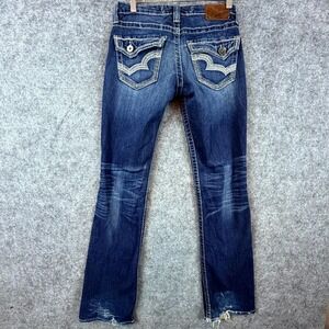 Big Star Casey Jeans Womens 27L Blue Y2K Cowgirl Low Rise Blue Slim Fit Bootcut